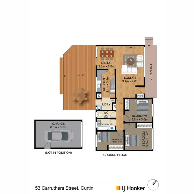 Floorplan of Homely house listing, 53 Carruthers Street, Curtin ACT 2605