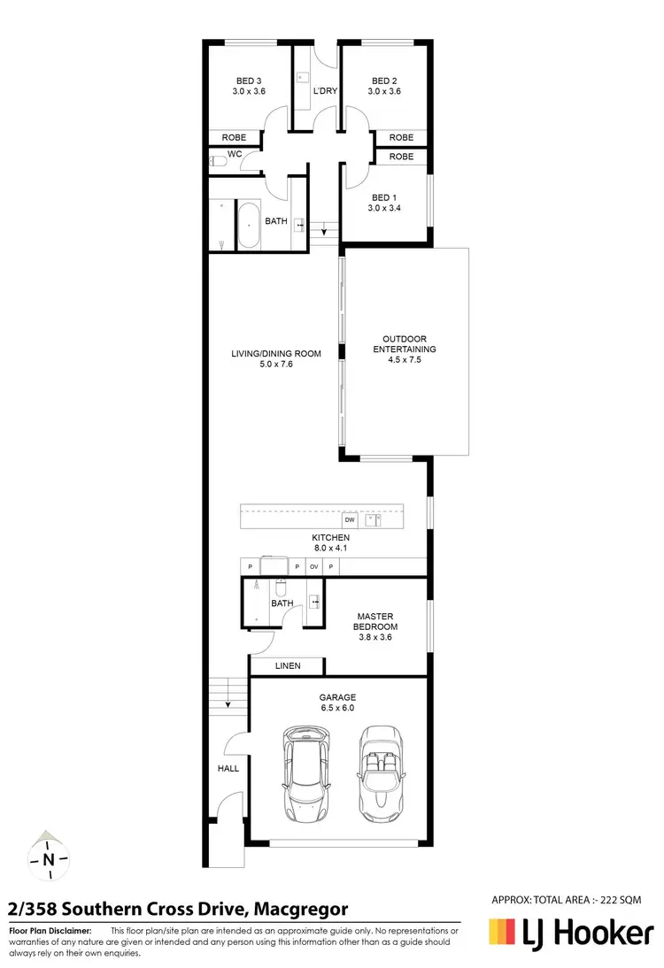Floorplan of Homely house listing, 2/358 Southern Cross Drive, Macgregor ACT 2615