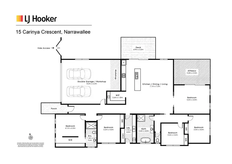 Floorplan of Homely house listing, 15 Carinya Crescent, Narrawallee NSW 2539