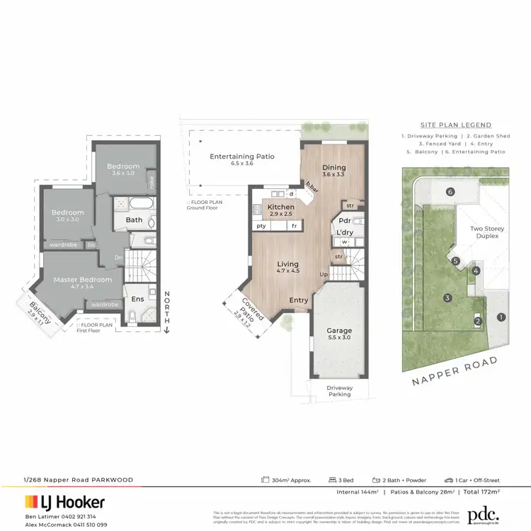 Floorplan of Homely semi-detached listing, 1/268 Napper Road, Parkwood QLD 4214