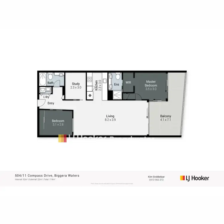 Floorplan of Homely apartment listing, 504/11 Compass Drive, Biggera Waters QLD 4216