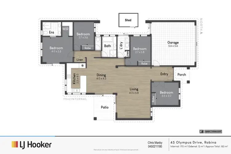 Floorplan of Homely house listing, 45 Olympus Drive, Robina QLD 4226