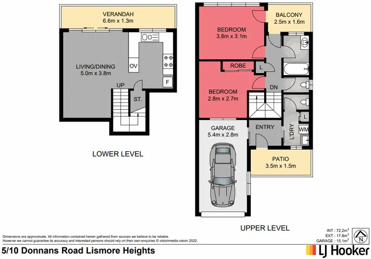 Floorplan of Homely unit listing, Unit 5/10 Donnans Road, Lismore Heights NSW 2480