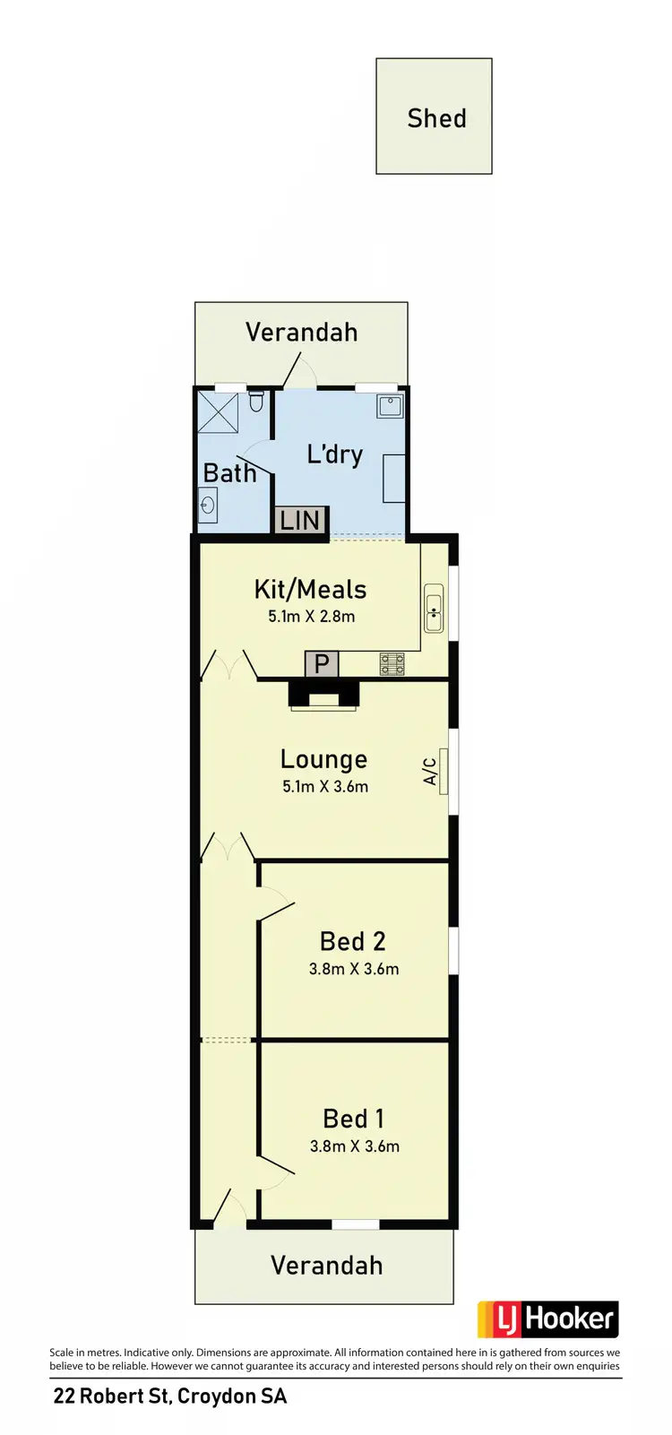 Floorplan of Homely house listing, 22 Robert St, Croydon SA 5008