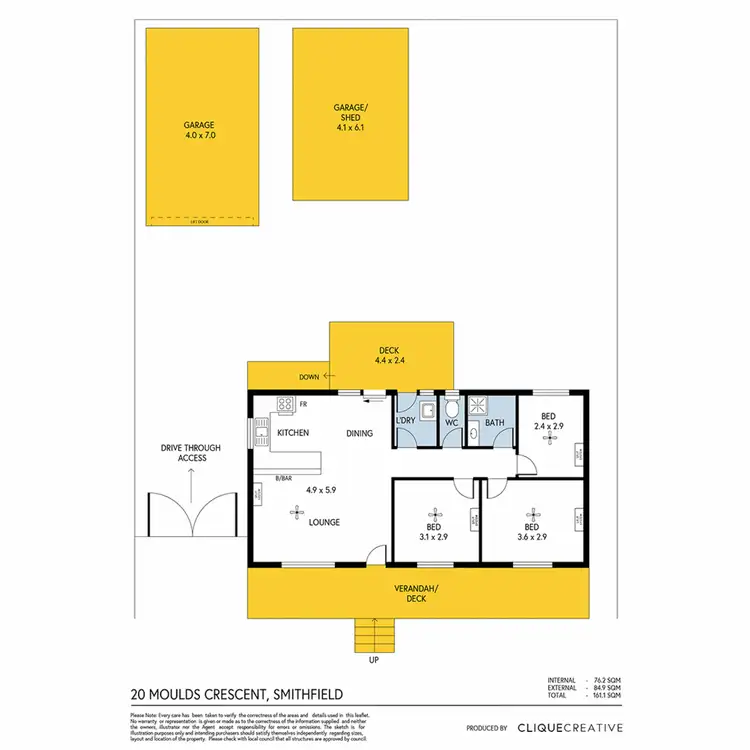 Floorplan of Homely house listing, 20 Moulds Crescent, Smithfield SA 5114