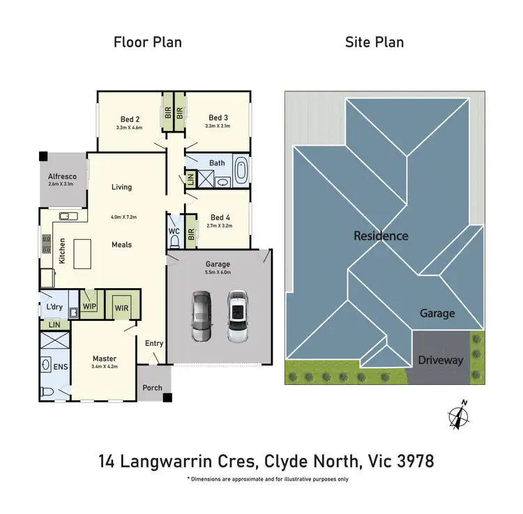 Floorplan of Homely house listing, 14 Langwarrin Crescent, Clyde North VIC 3978