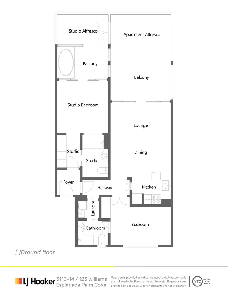 Floorplan of Homely unit listing, 3113-3114/123 Williams Esplanade, Palm Cove QLD 4879