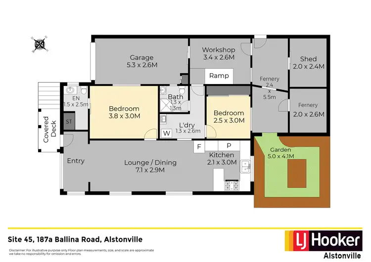 Floorplan of Homely unit listing, Site 45/187a Ballina Road, Alstonville NSW 2477