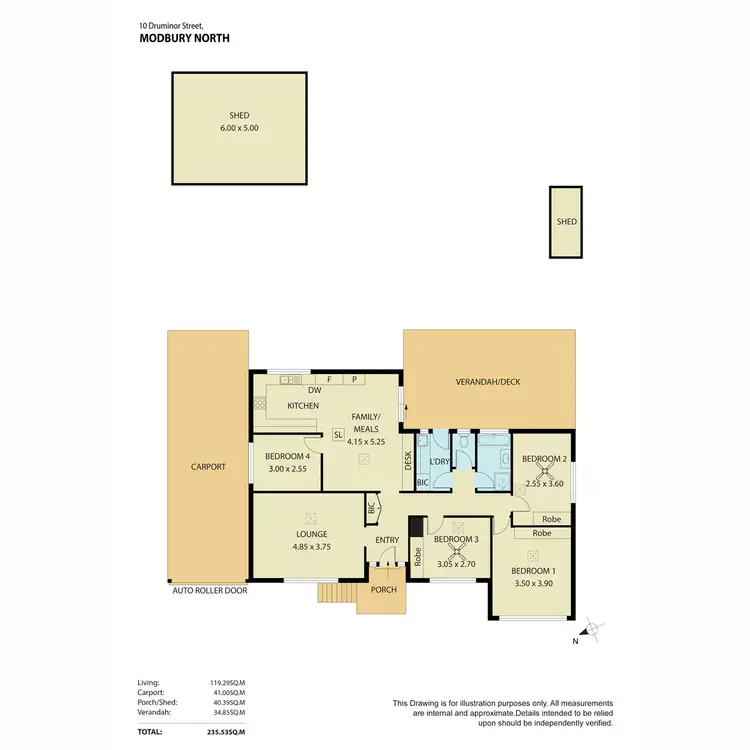Floorplan of Homely house listing, 10 Druminor Street, Modbury North SA 5092