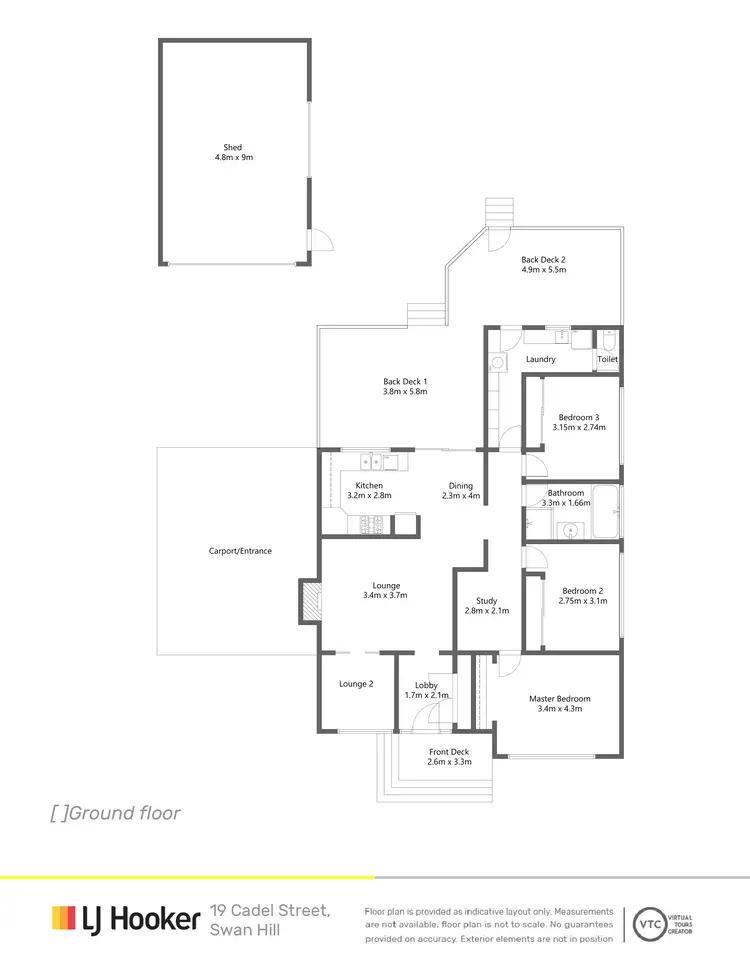 Floorplan of Homely house listing, 19 Cadell Street, Swan Hill VIC 3585
