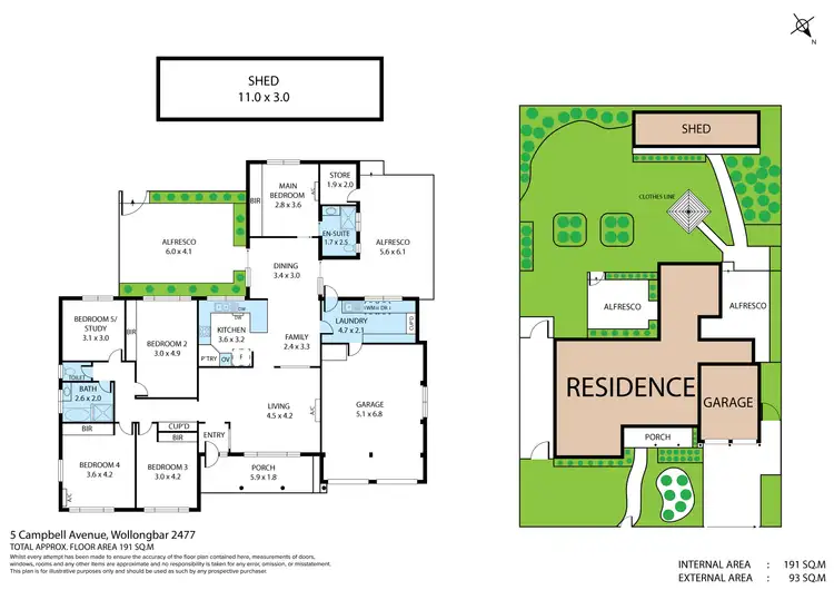Floorplan of Homely house listing, 5 Campbell Avenue, Wollongbar NSW 2477