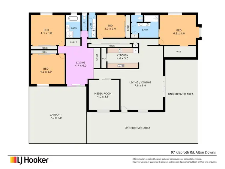 Floorplan of Homely house listing, 97 Klaproth Road, Alton Downs QLD 4702