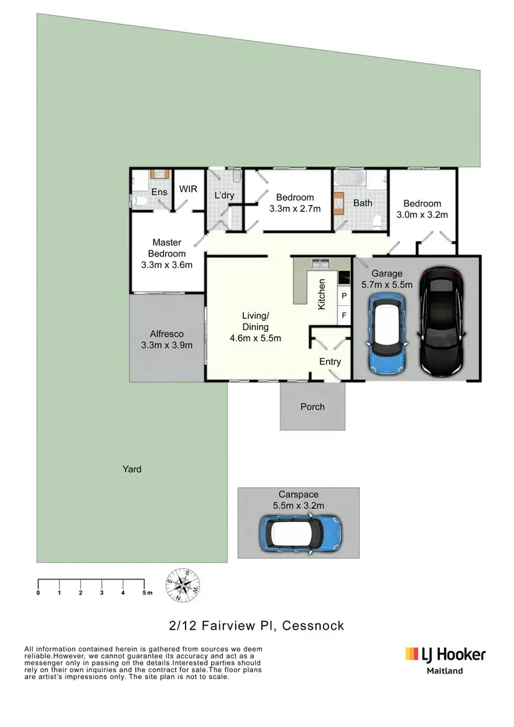 Floorplan of Homely house listing, 2/12 Fairview Place, Cessnock NSW 2325