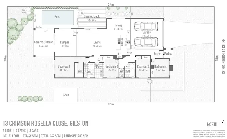 Floorplan of Homely house listing, 13 Crimson Rosella Close, Gilston QLD 4211