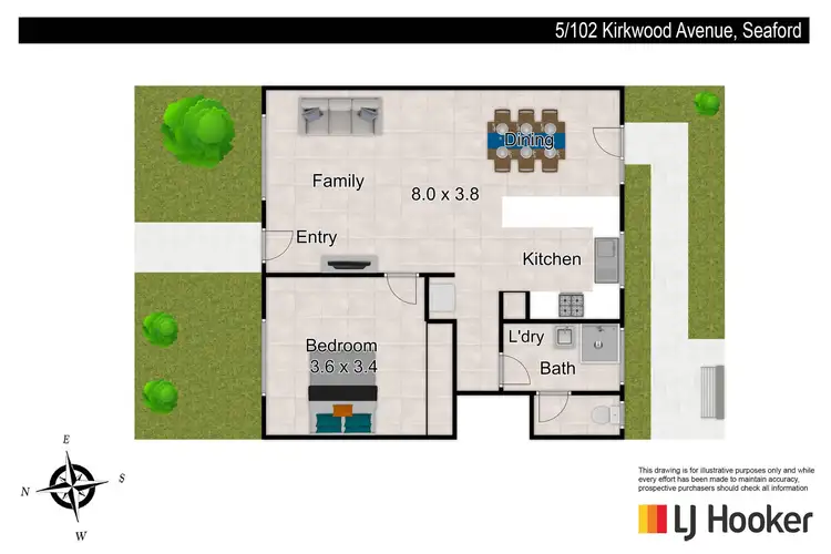 Floorplan of Homely unit listing, 5/102 Kirkwood Avenue, Seaford VIC 3198