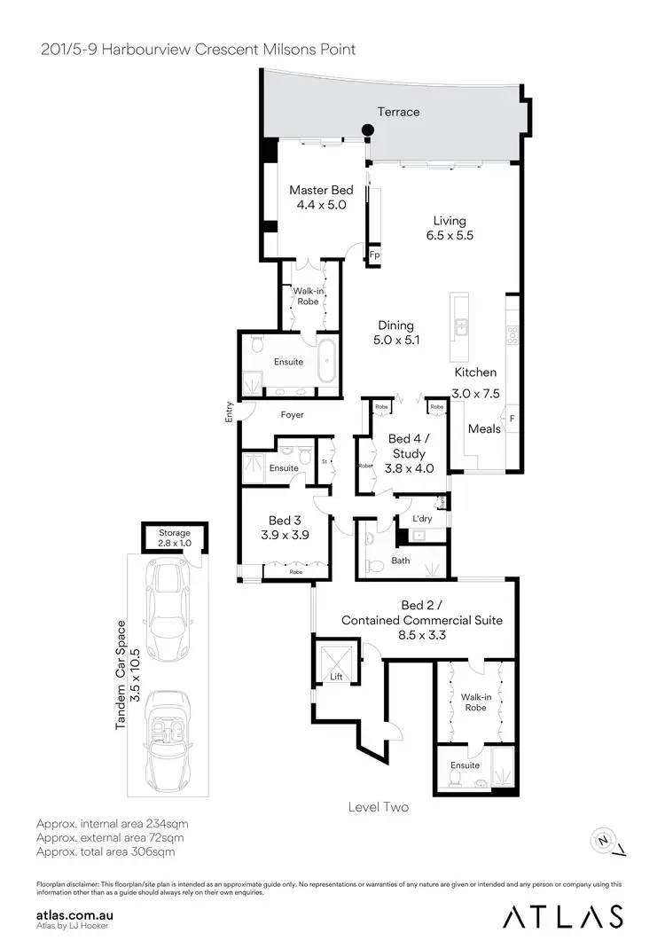 Floorplan of Homely unit listing, 201/5-9 Harbourview Crescent, Milsons Point NSW 2061