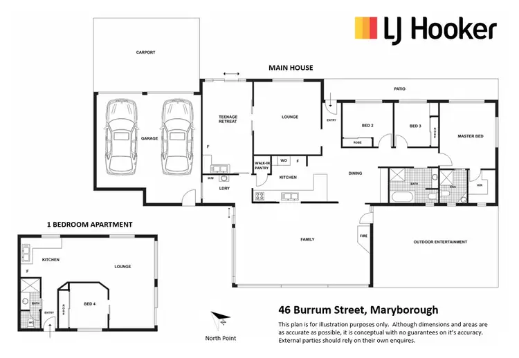 Floorplan of Homely house listing, 46 Burrum Street, Maryborough QLD 4650