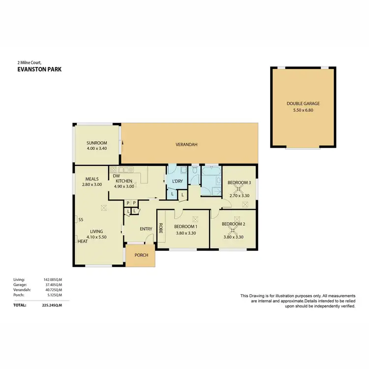 Floorplan of Homely house listing, 2 Milne Court, Evanston Park SA 5116