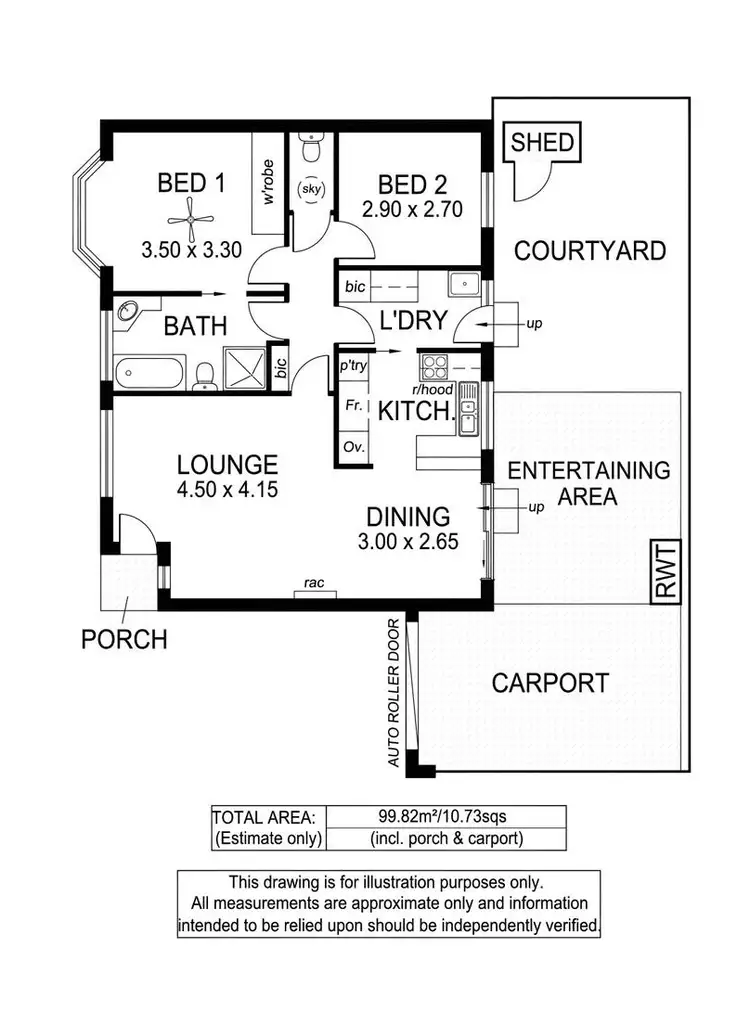 Floorplan of Homely unit listing, 3/15 Dunrobin Road, Hove SA 5048