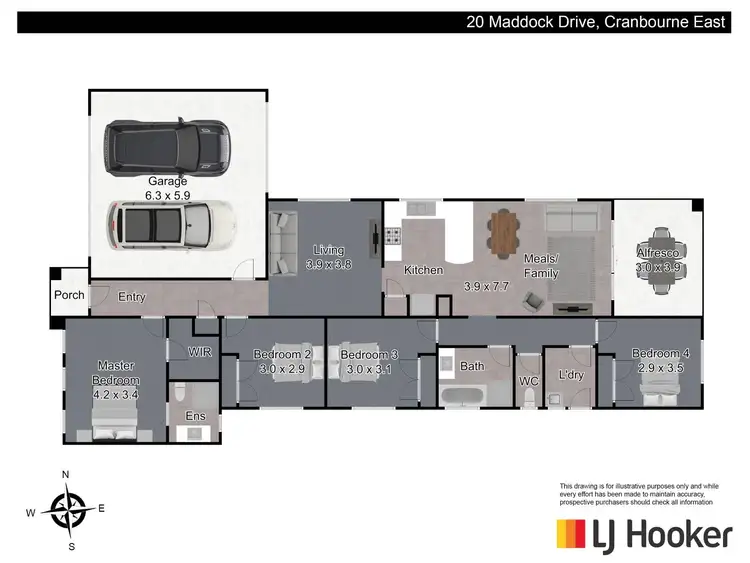 Floorplan of Homely house listing, 20 Maddock Drive, Cranbourne East VIC 3977