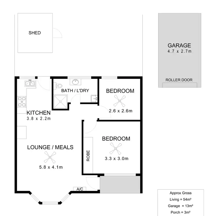 Floorplan of Homely unit listing, 3/14 Panmure Place, Woodville North SA 5012
