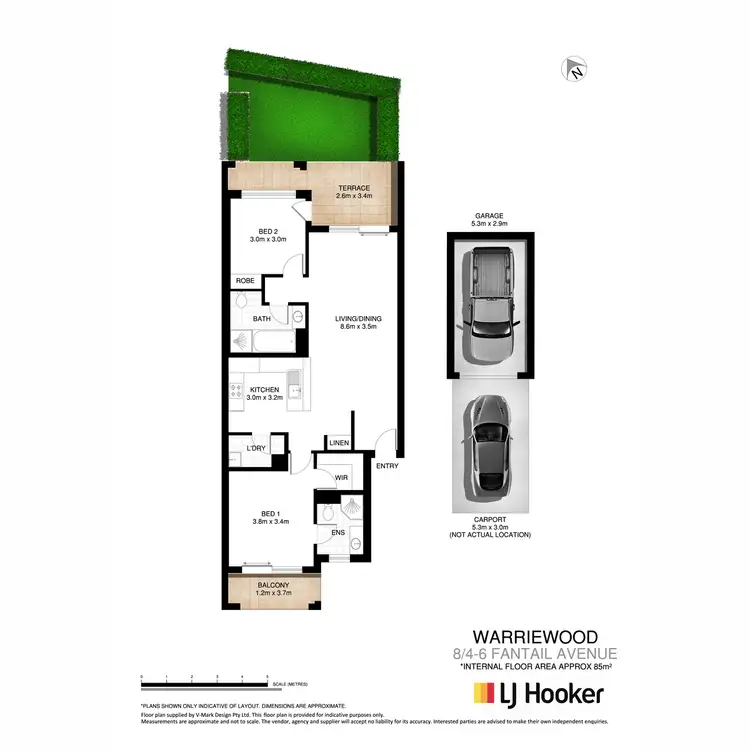 Floorplan of Homely apartment listing, 8/4-6 Fantail Avenue, Warriewood NSW 2102