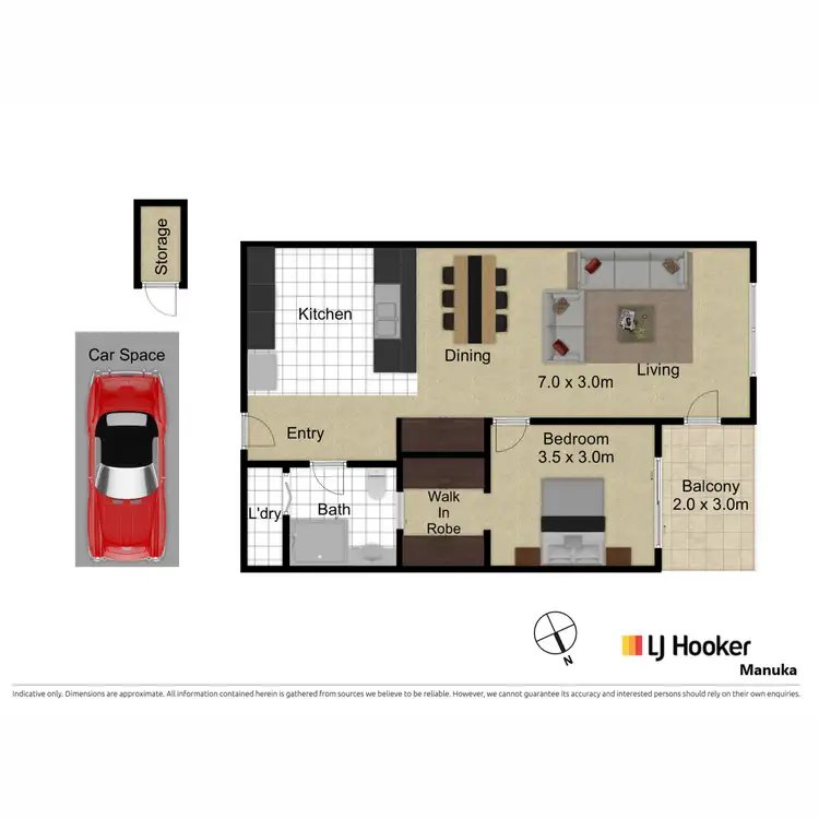 Floorplan of Homely apartment listing, 8/28 Watson Street, Turner ACT 2612