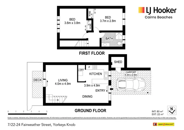 Floorplan of Homely townhouse listing, 7/22-24 Fairweather Street, Yorkeys Knob QLD 4878