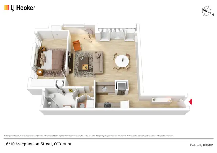 Floorplan of Homely apartment listing, 16/10 Macpherson Street, O'connor ACT 2602