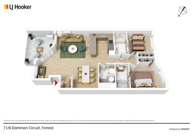 Floorplan of Homely apartment listing, 71/8 Dominion Circuit, Forrest ACT 2603