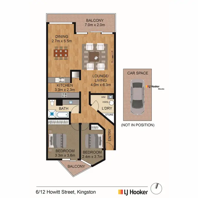 Floorplan of Homely apartment listing, 6/12 Howitt Street, Kingston ACT 2604