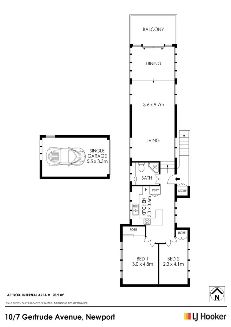 Floorplan of Homely unit listing, 10/7 Gertrude Avenue, Newport NSW 2106