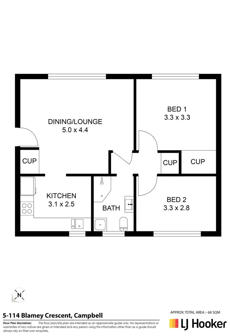 Floorplan of Homely apartment listing, 5/114 Blamey Crescent, Campbell ACT 2612