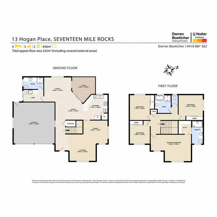 Floorplan of Homely house listing, 13 Hogan Place, Seventeen Mile Rocks QLD 4073