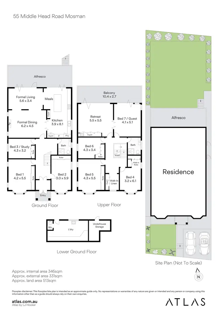 Floorplan of Homely house listing, 55 Middle Head Road, Mosman NSW 2088