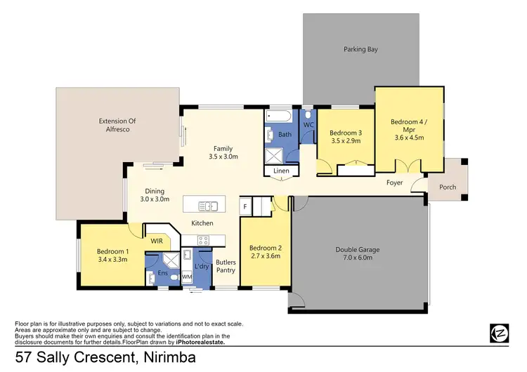 Floorplan of Homely house listing, 57 Sally Crescent, Nirimba QLD 4551