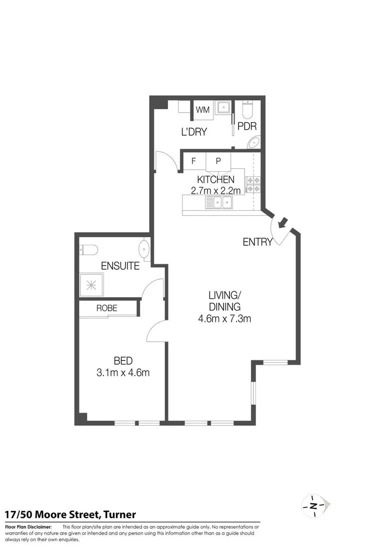 Floorplan of Homely apartment listing, 17/50 Moore Street, Turner ACT 2612