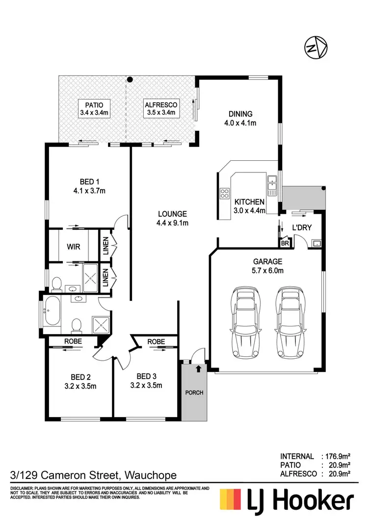 Floorplan of Homely villa listing, 3/127-129 Cameron Street, Wauchope NSW 2446