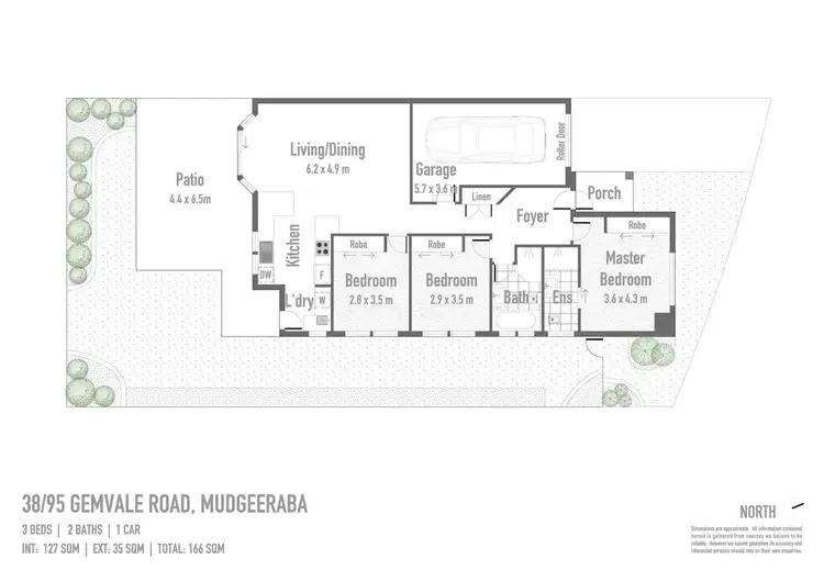 Floorplan of Homely semi-detached listing, 38/95 Gemvale Road, Mudgeeraba QLD 4213