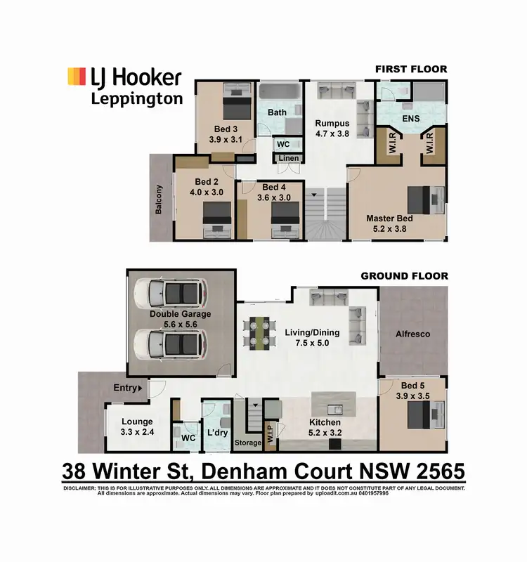 Floorplan of Homely house listing, 38 Winter Street, Denham Court NSW 2565
