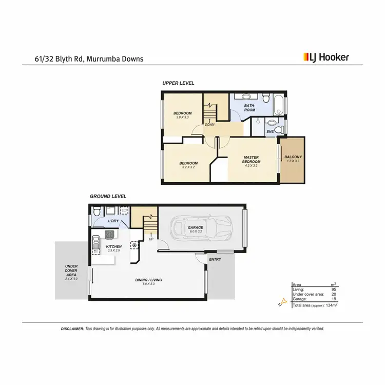 Floorplan of Homely townhouse listing, 61/32 Blyth Road, Murrumba Downs QLD 4503
