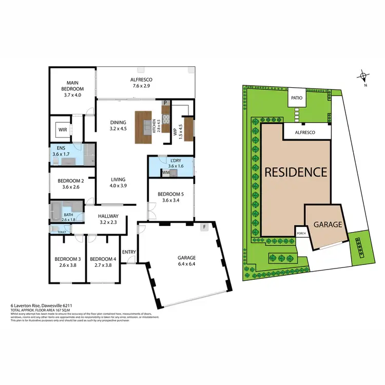 Floorplan of Homely house listing, 6 Laverton Rise, Dawesville WA 6211