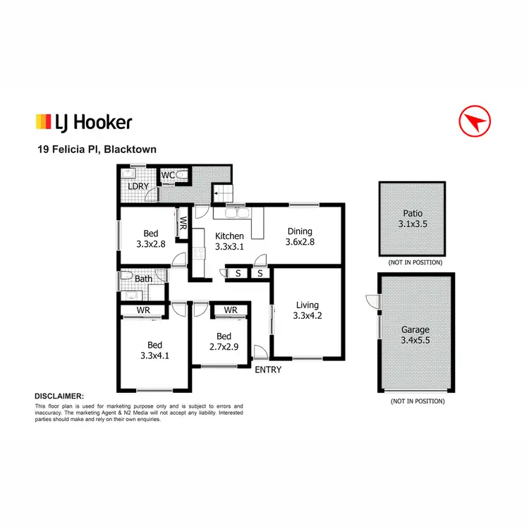 Floorplan of Homely house listing, 19 Felicia Place, Blacktown NSW 2148