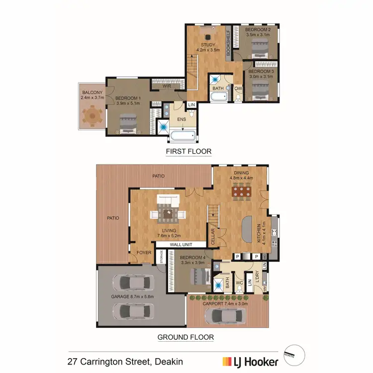 Floorplan of Homely house listing, 27 Carrington Street, Deakin ACT 2600