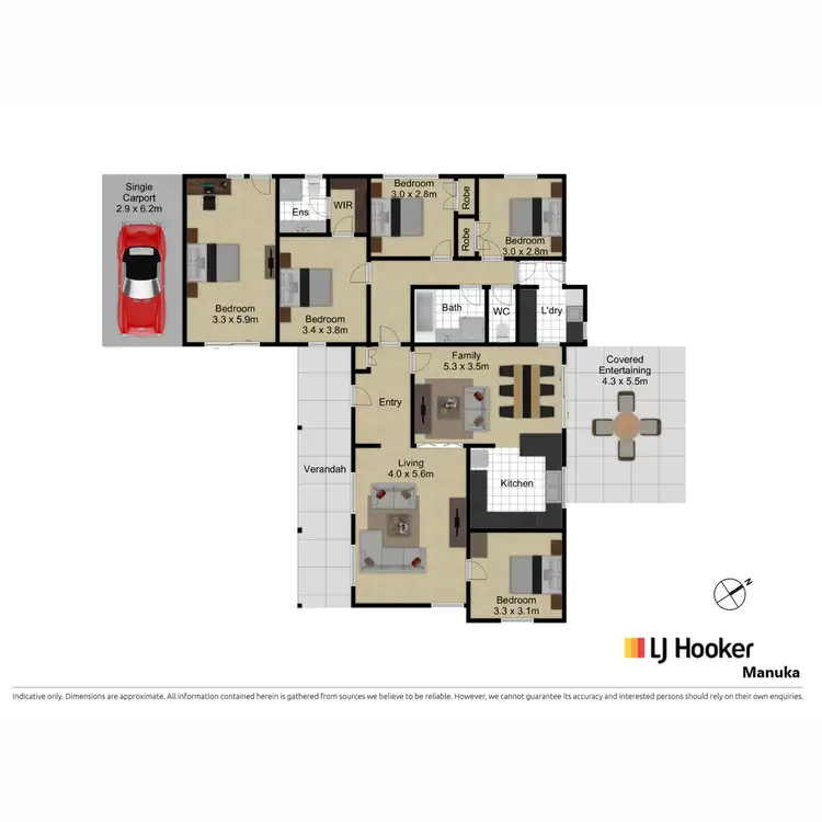 Floorplan of Homely house listing, 5 Geach Place, Chisholm ACT 2905