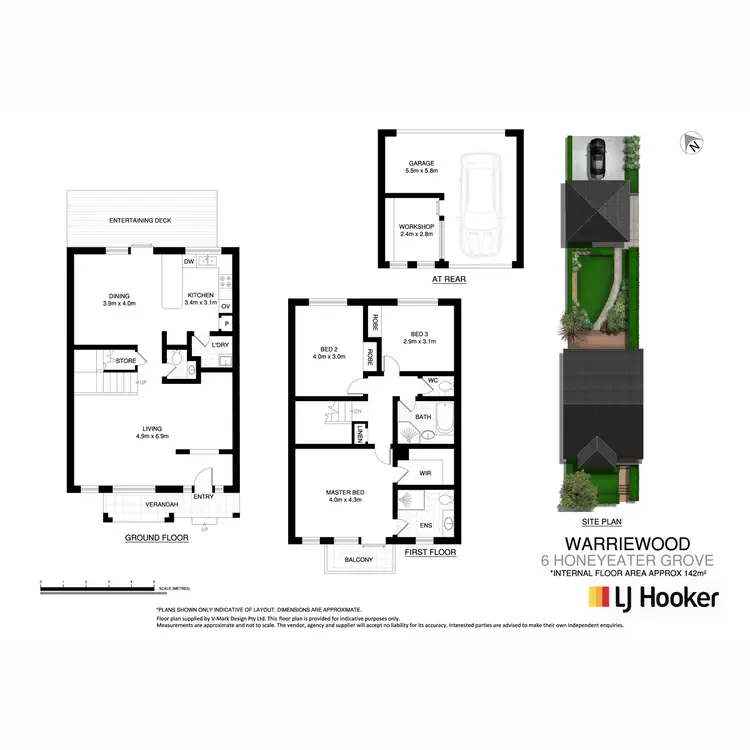 Floorplan of Homely townhouse listing, 6 Honeyeater Grove, Warriewood NSW 2102
