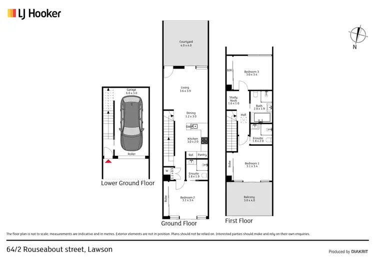 Floorplan of Homely townhouse listing, 64/2 Rouseabout Street, Lawson ACT 2617