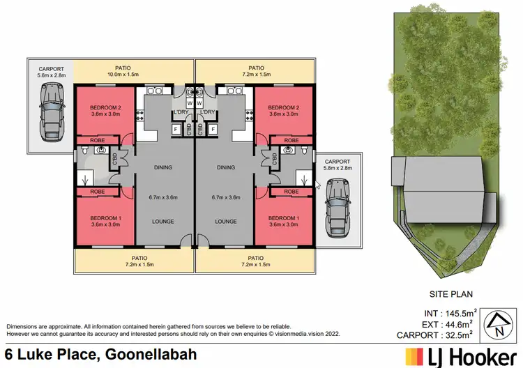 Floorplan of Homely semi-detached listing, 6 Luke Place, Goonellabah NSW 2480