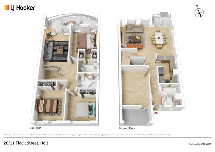 Floorplan of Homely townhouse listing, 20/11 Flack Street, Holt ACT 2615