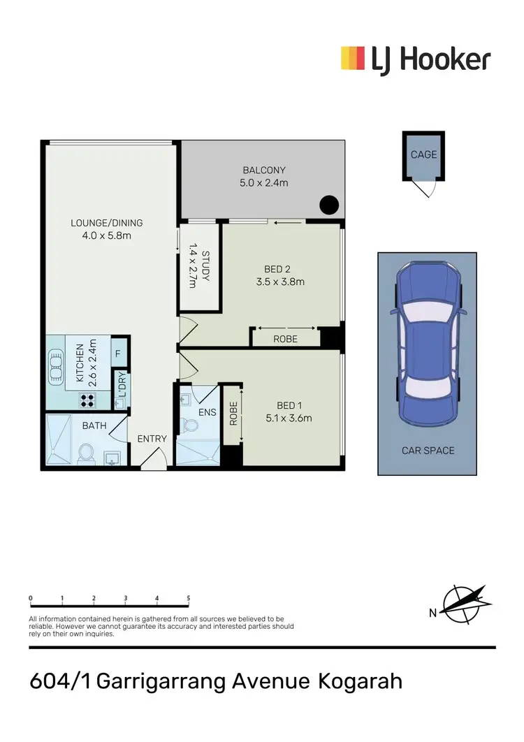 Floorplan of Homely apartment listing, 604/1 Garrigarrang Avenue, Kogarah NSW 2217